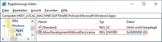 AllowDevelopmentWithoutDevLicense