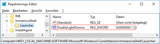 DisableLightDismiss