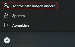 Kontoeinstellungen ändern