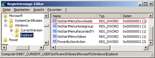 NoStartMenuDownloads