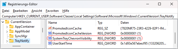 SystemTrayChevronVisibility