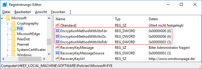 EncryptionMethodWithXtsOs, EncryptionMethodWithXtsFdv, EncryptionMethodWithXtsRdv