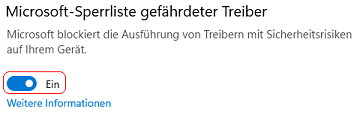 Microsoft-Sperrliste gefährdeter Treiber