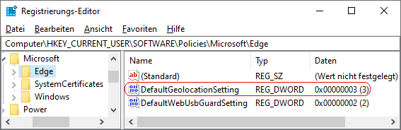 DefaultGeolocationSetting