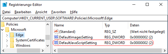 DefaultJavaScriptSetting