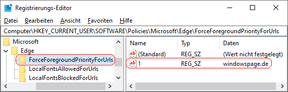 ForceForegroundPriorityForUrls