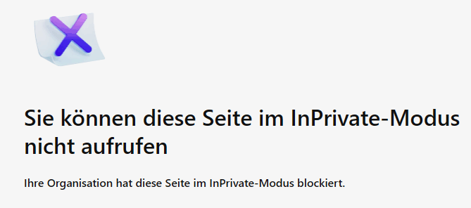 Blockierte Webseite