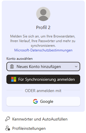 Neues Konto hinzuf&uuml;gen