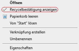 Recycelbest&auml;tigung anzeigen
