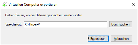 Virtuellen Computer exportieren