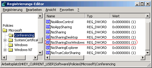 NoSharingDosWindows