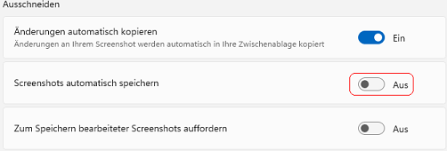 Screenshots automatisch speichern