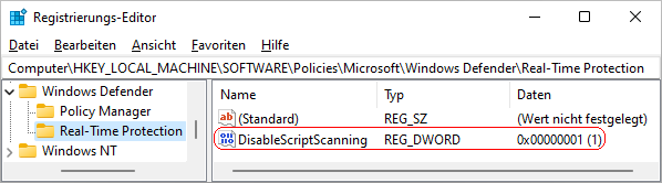 DisableScriptScanning