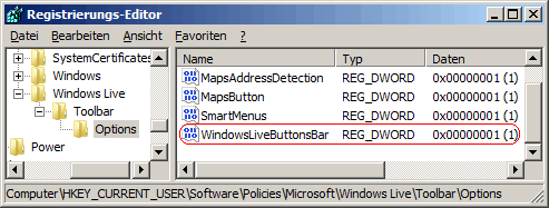 WindowsLiveButtonsBar