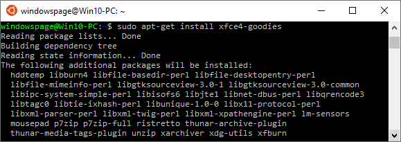 sudo apt-get install xfce4-goodies