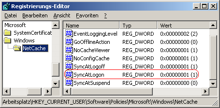 SyncAtLogon