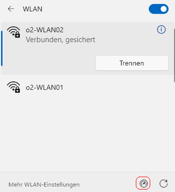 Internetgeschwindigkeit testen