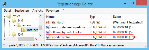 HyperlinkColor