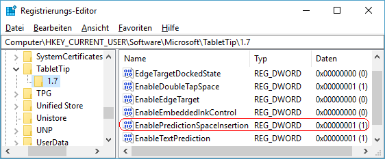 EnablePredictionSpaceInsertion