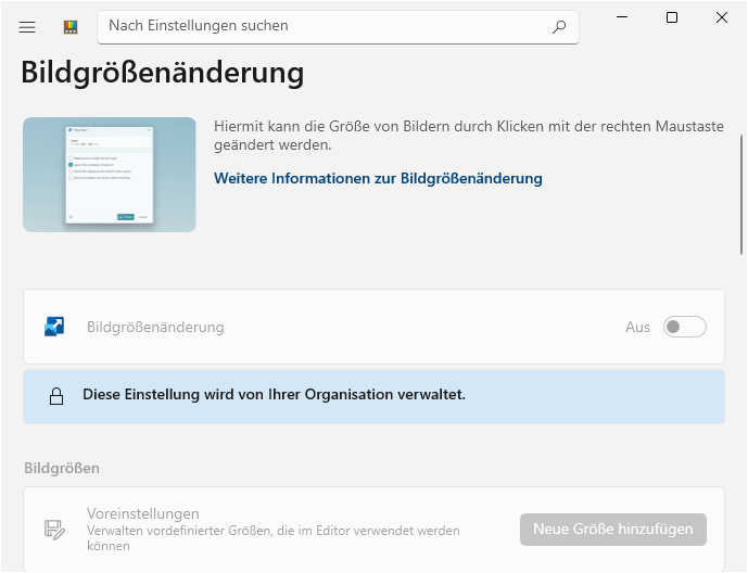 "Bildgrößenänderung" ("Image Resizer")