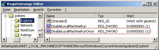 DisableLocalMachineRunOnce