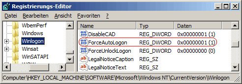 ForceAutoLogon