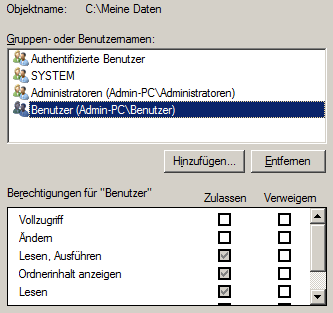 NTFS Berechtigungen