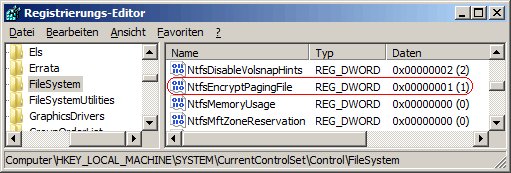 NtfsEncryptPagingFile