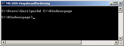 pushd C:\Windowspage