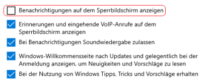 Benachrichtigungen und Aktionen