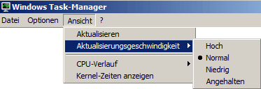 Aktualisierungsgeschwindigkeit