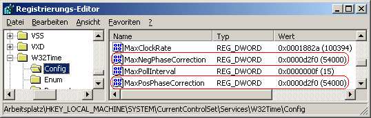 MaxPosPhaseCorrection, MaxNegPhaseCorrection