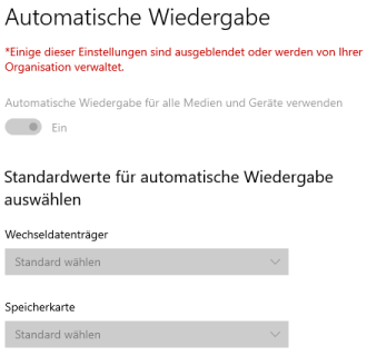 Automatische Wiedergabe