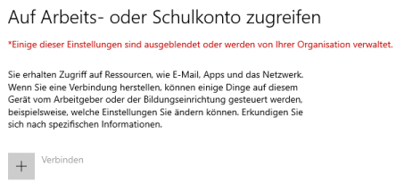 Auf Arbeits- oder Schulkonto zugreifen