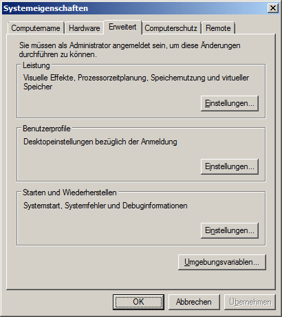 Systemeigenschaften