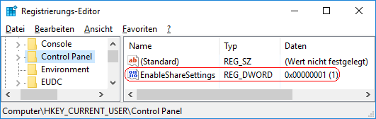 EnableShareSettings