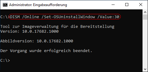 Set-OSUninstallWindow