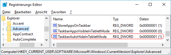 TaskbarAutoHideInTabletMode