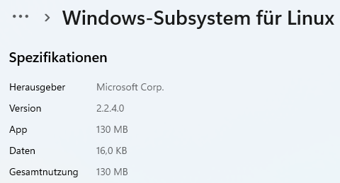 Windows-Subsystem für Linux