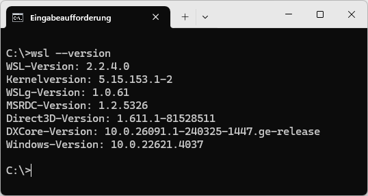 wsl --version