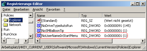 NoUserNameInStartMenu