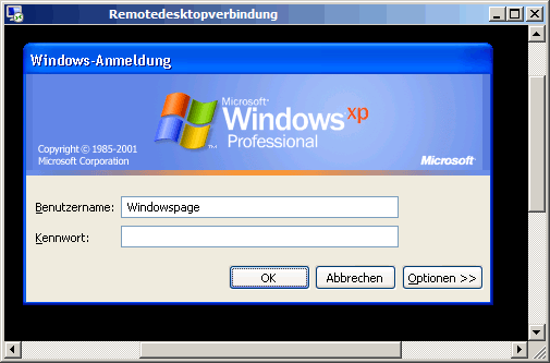 Remotedesktopanmeldung